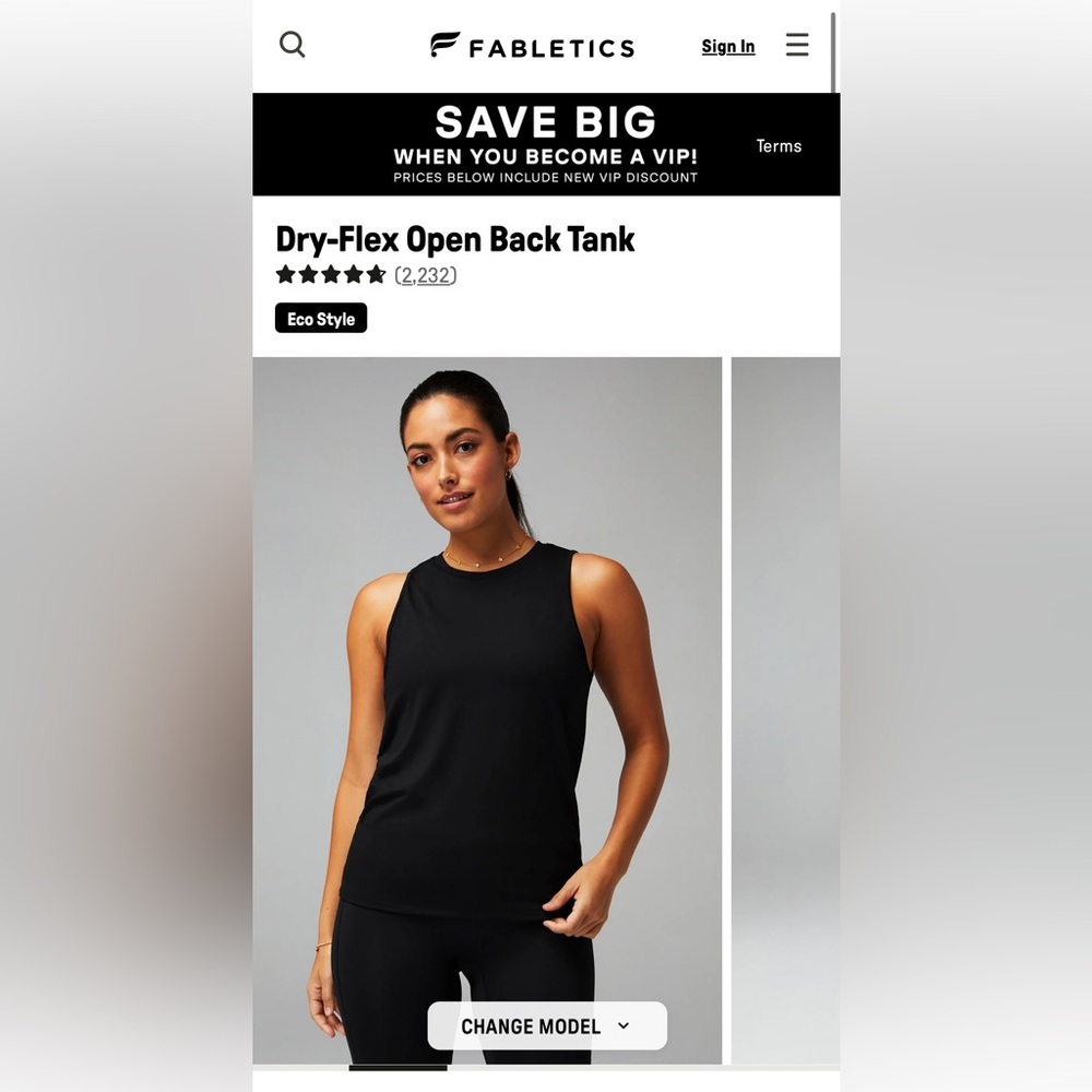 Fabletics workout tank